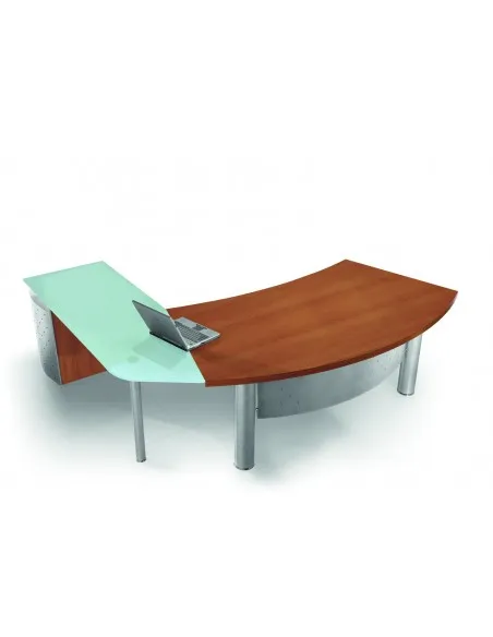 Bureau X time Stop avec convivialité en verre – Quadrifoglio.