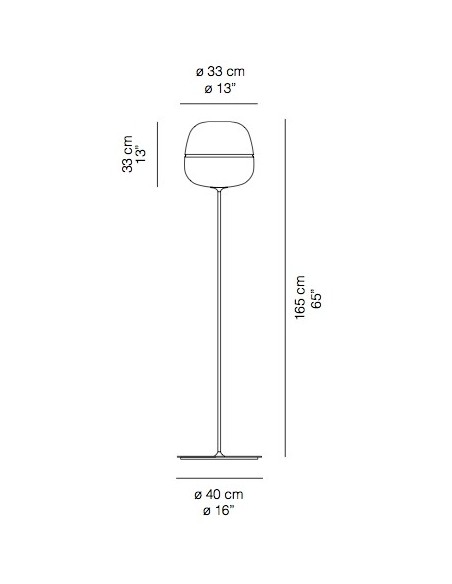 LAMPADAIRE A LED PIED DECALLÉ LINEA BY KARBOXX Lampadaires Karboxx