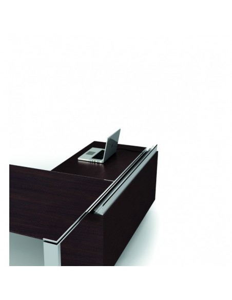 Ensemble de direction X7 avec plateaux en verre blanc – Officity.