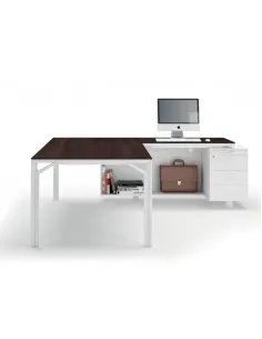 Bureau d'angle X8 avec caisson de rangement – Officity.