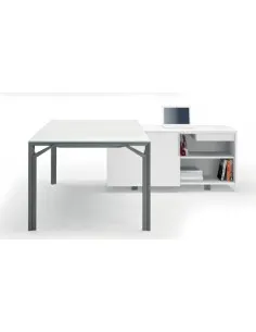 Bureau d'angle X8 avec plateau en verre – Officity.