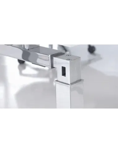 Bureau d’angle Rock K4 avec piètement Design finition chromée – Mobel Linea
