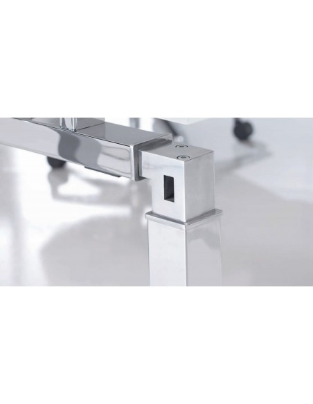 Bureau d’angle Rock K4 avec piètement Design finition chromée – Mobel Linea