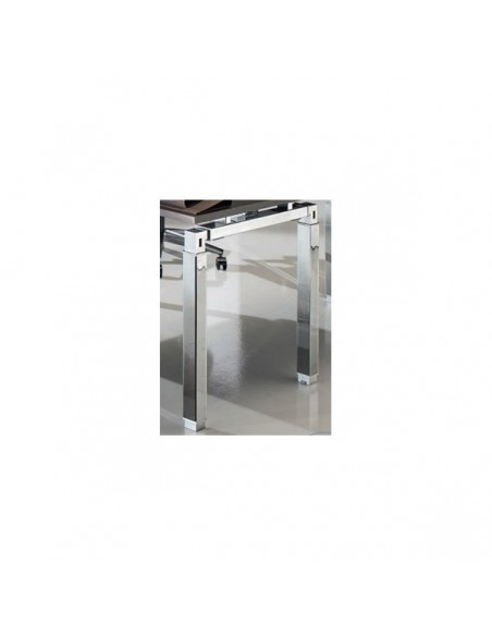 Bureau d’angle Rock K4 avec piètement Design finition chromée – Mobel Linea