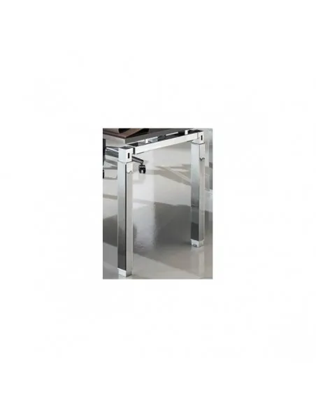 Bureau d’angle Rock K4 avec piètement Design finition chromée – Mobel Linea