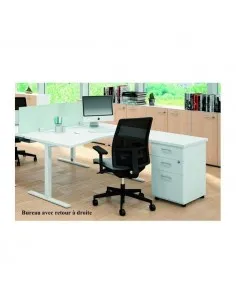Bureau compact 90° avec caisson de rangement Idea Tube –Quadrifoglio