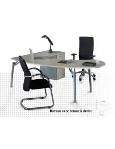 Bureau compact avec convivialité et caisson intégrés K3 – Mobel Linea