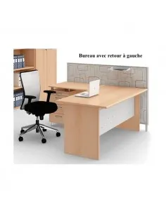 Bureau avec retour et caisson intégré IDEA Pano – Quadrifoglio