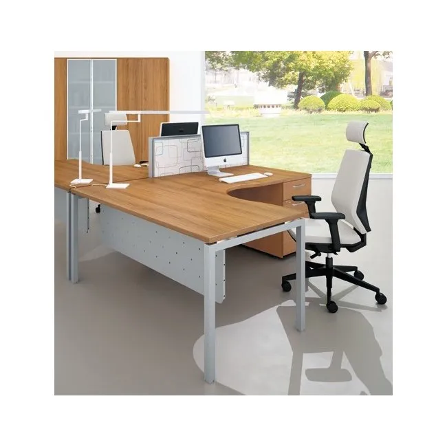 Bureau compact Idea 01 avec caisson - Quadrifoglio