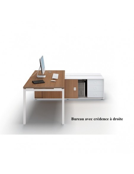 Bureau Idea 01 avec système d’électrification intégré - Quadrifoglio