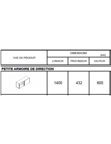 Armoire basse avec porte coulissante finition bois mélaminé, tiroir de rangement avec serrure - MDD