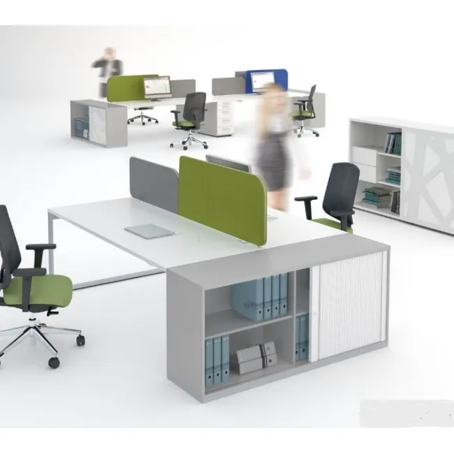 Bureau Bench Ogi Q avec meuble de rangement - MDD
