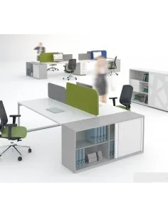 Bureau Bench Ogi Q avec meuble de rangement - MDD