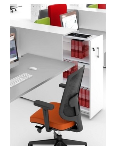 Ensemble de 4 postes Ogi A avec caissons de rangement grande contenance - MDD