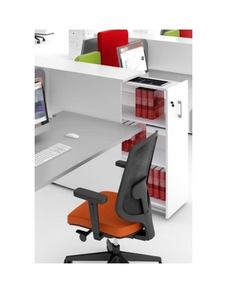 Ensemble de 4 postes Ogi A avec caissons de rangement grande contenance - MDD