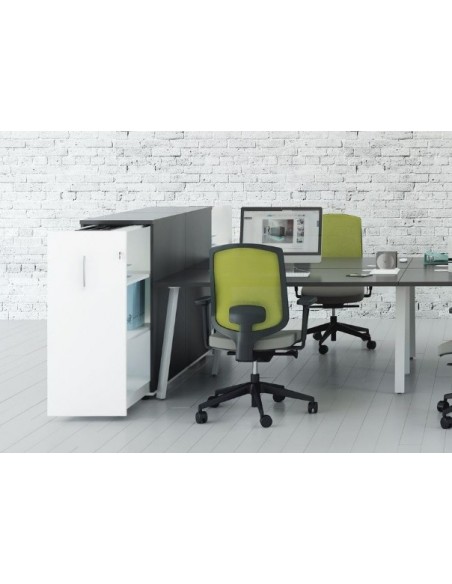 Ensemble de 4 postes Ogi A avec caissons de rangement grande contenance - MDD