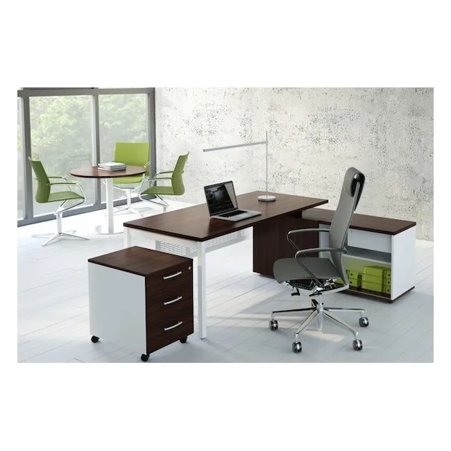 Bureau individuel Ogi U avec crédence - MDD