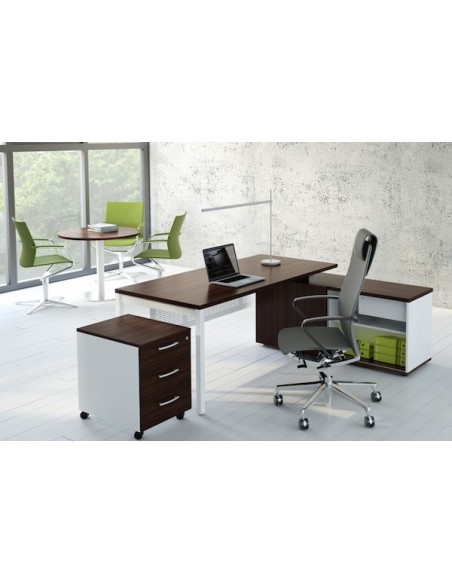 Bureau individuel Ogi U avec crédence - MDD