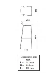 Tabouret de Bar avec repose pieds Easy - Sokoa 2