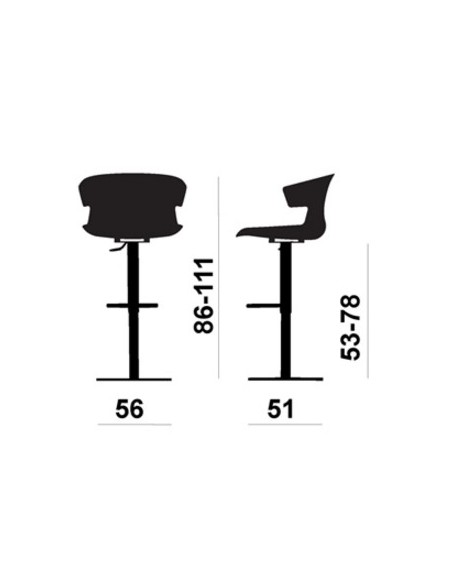 Tabouret de Bar réglable en hauteur Cove - Offisit