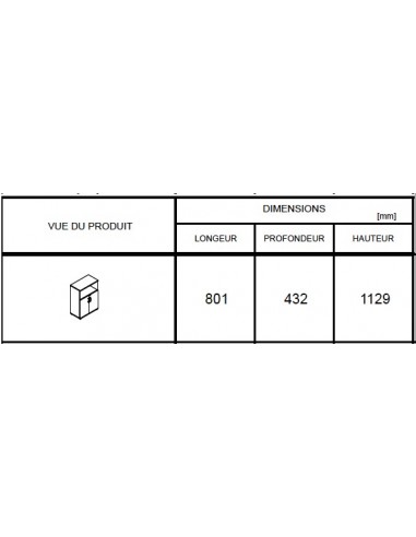 Armoire de bureau avec niche bibliothèque et portes battantes - MDD