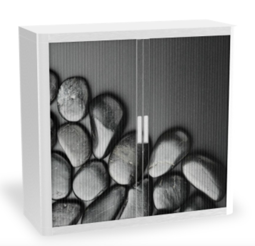 Armoire à rideaux avec décor Zen EasyOffice. Armoires Easy Office