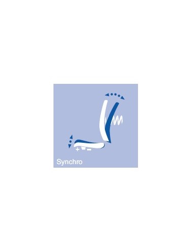 Siège de bureau Tertio haut dossier, avec mécanique synchrone - Sokoa