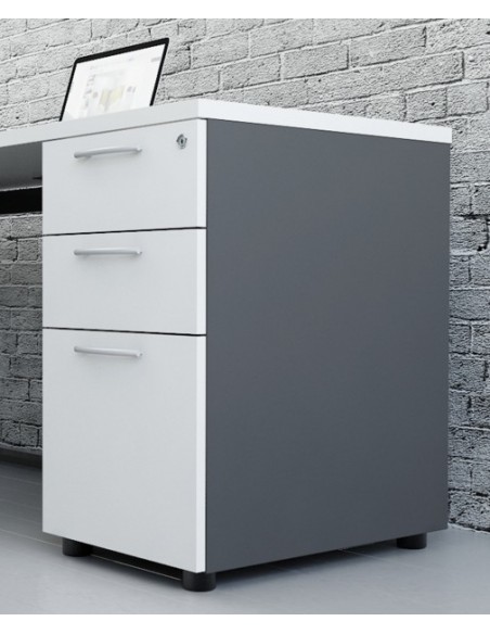 Bureau individuel Ogi U avec crédence - MDD