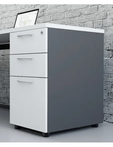 Bureau individuel Ogi U avec crédence - MDD