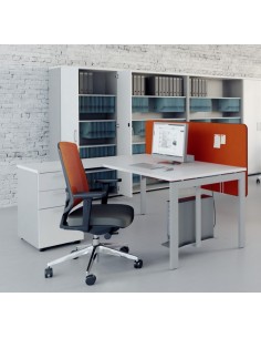 Bureau individuel Ogi U avec crédence - MDD