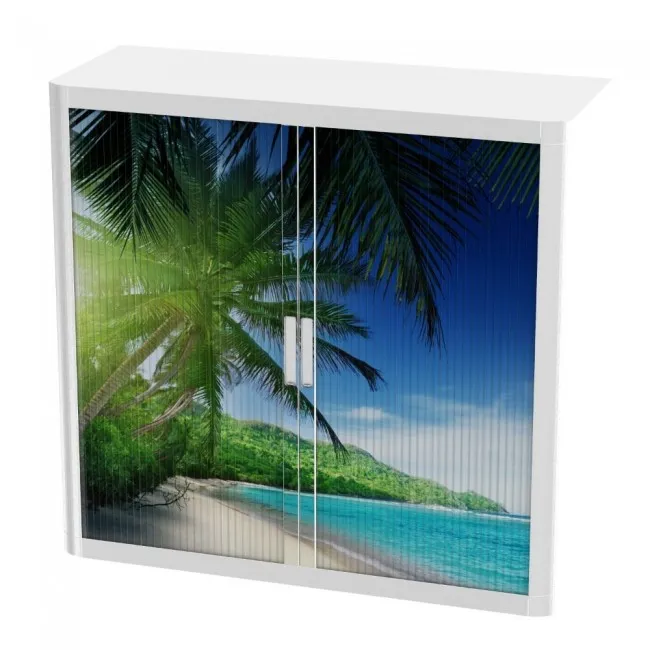 Armoire à rideaux avec décor mer – EasyOffice.