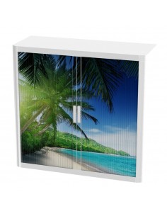 Armoire à rideaux avec décor mer – EasyOffice.