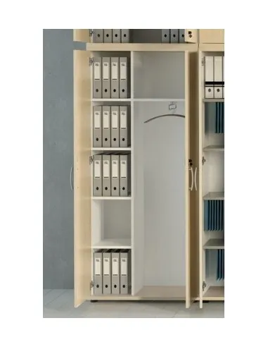 Armoire haute équipée d’un vestiaire et de rangement - MDD