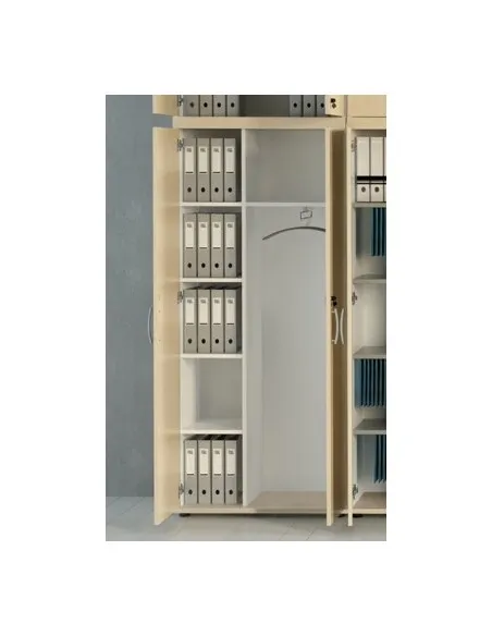 Armoire haute équipée d’un vestiaire et de rangement - MDD