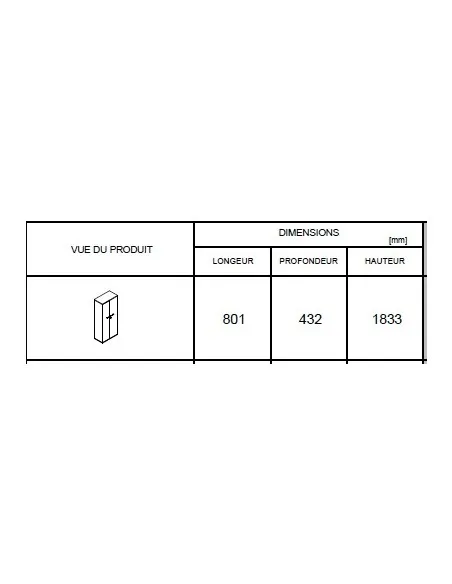 Armoire haute équipée d’un vestiaire et de rangement - MDD