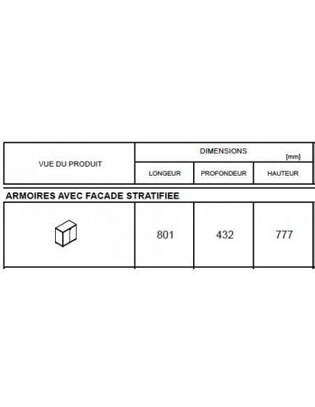 Armoire basse de bureau avec portes décor bois, plusieurs finitions disponibles - MDD