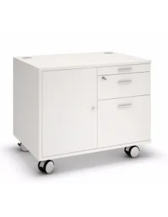 Desserte mobile avec tiroirs et niche de rangement - QUADRIFOGLIO