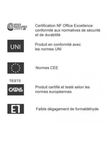 Desserte mobile avec tiroirs et niche de rangement - QUADRIFOGLIO