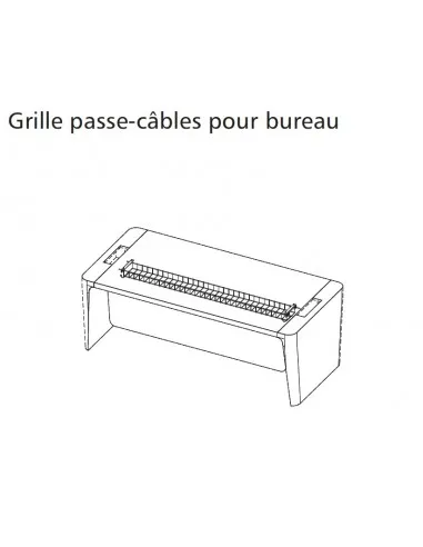 Goulotte guide câbles sous plateau X10 - Officity