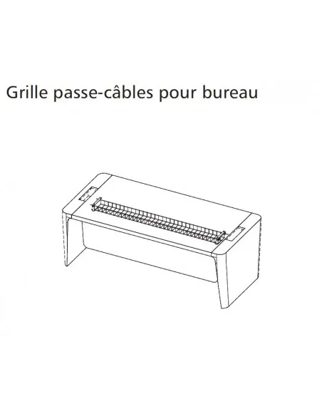 Goulotte guide câbles sous plateau X10 - Officity