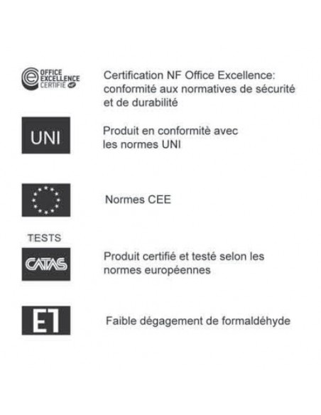 Caisson mobile 3 tiroirs uni modèle Quadrifoglio.