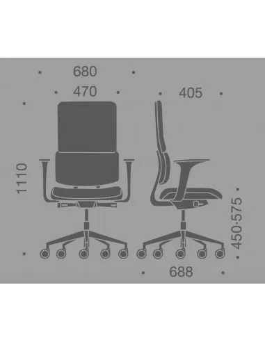 Fauteuil de bureau Wi Max avec coque blanche – Sokoa.