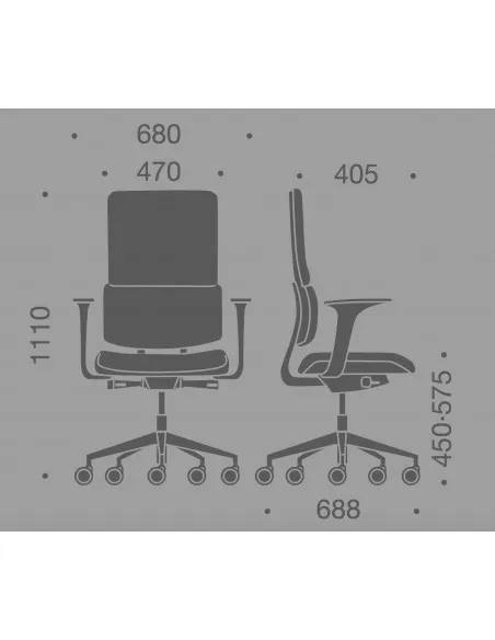 Fauteuil de bureau Wi Max avec coque blanche – Sokoa.