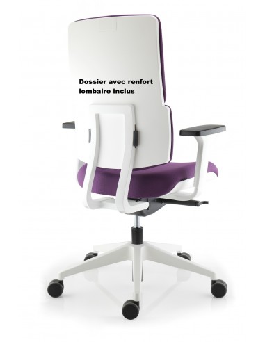 Fauteuil de bureau Wi Max avec coque blanche – Sokoa.