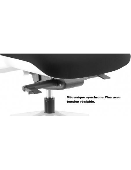 Fauteuil de bureau Wi Max avec coque blanche – Sokoa.