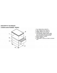 Caisson à roulettes 3 tiroirs coloris blanc - MDD 2