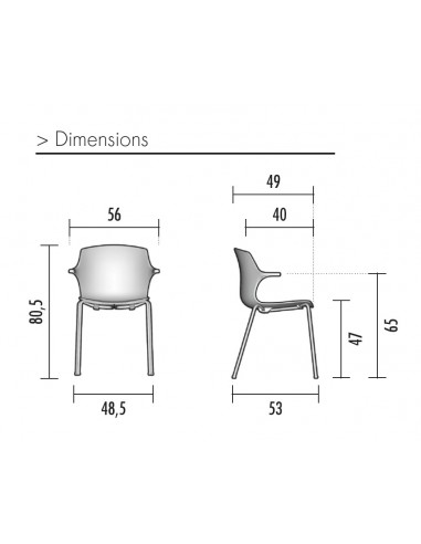 Chaise polyvalente Frill – Mobel Linea.