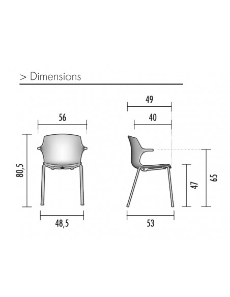 Chaise polyvalente Frill – Mobel Linea.