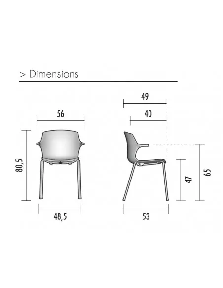Chaise polyvalente Frill – Mobel Linea.