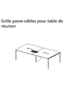Goulotte d’électrification pour table de réunion X9 – Officity. 2